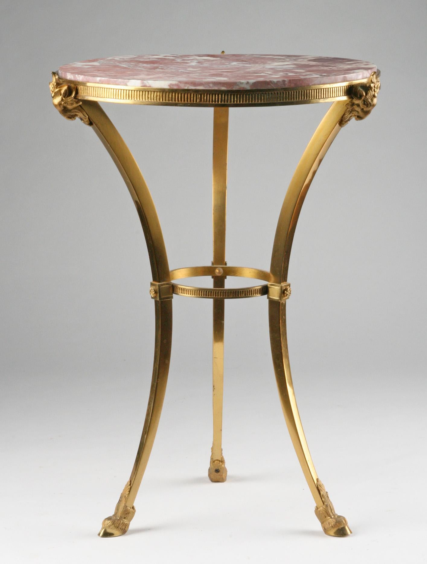 19th Century Napoleon III Gilt Bronze Gueridon Side Table 12