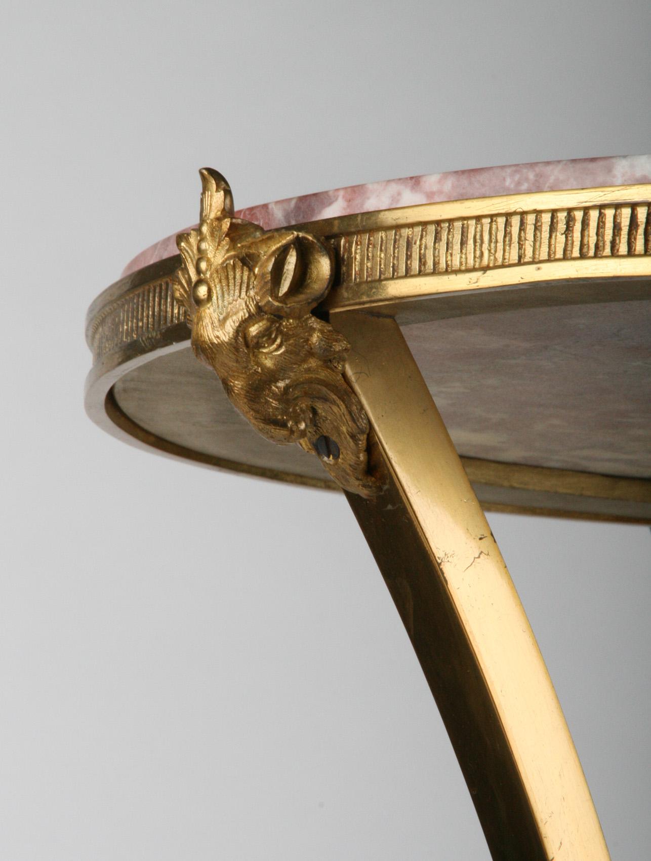 French 19th Century Napoleon III Gilt Bronze Gueridon Side Table