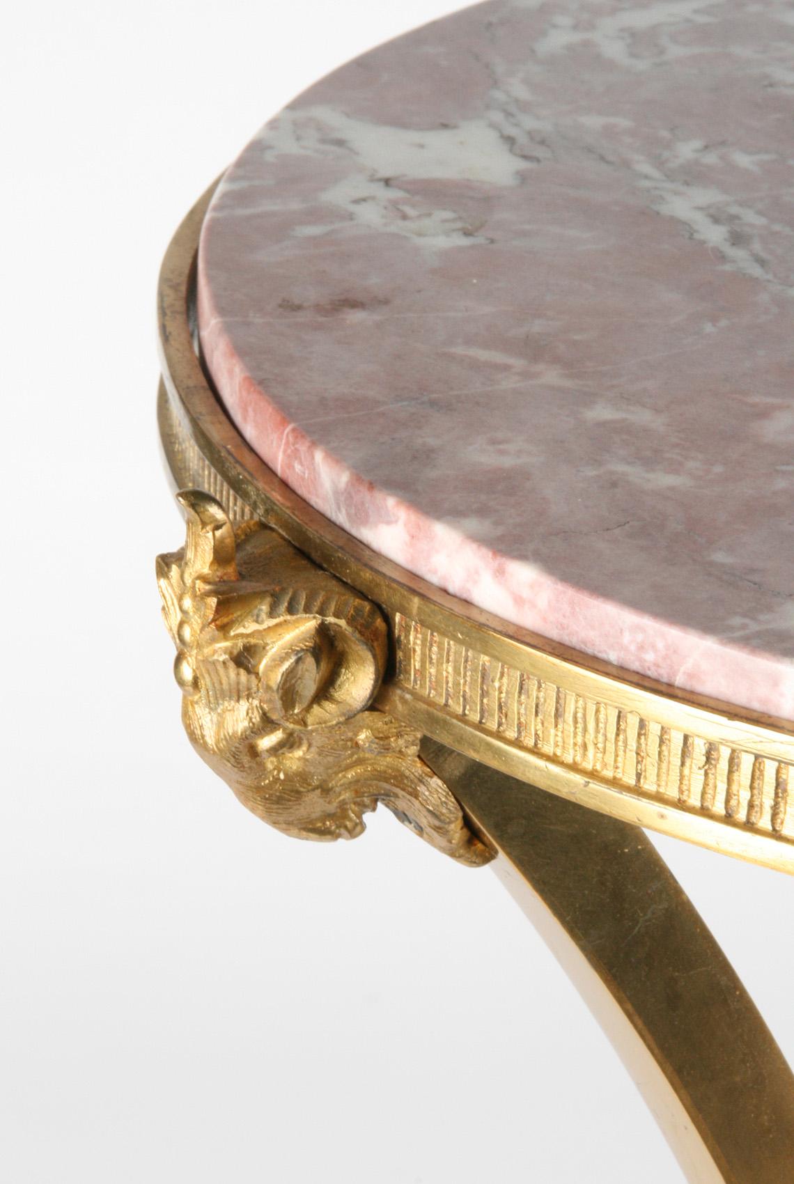 19th Century Napoleon III Gilt Bronze Gueridon Side Table 2