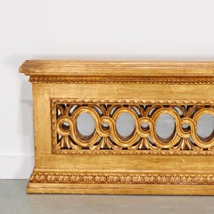 19th/20th C. Large Louis XVI Style Giltwood Frieze Panel with Mirror Backing