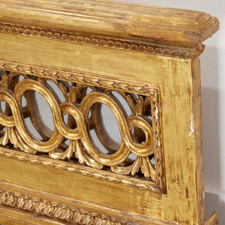 20th Century 19th/20th C. Large Louis XVI Style Giltwood Frieze Panel with Mirror Backing For Sale