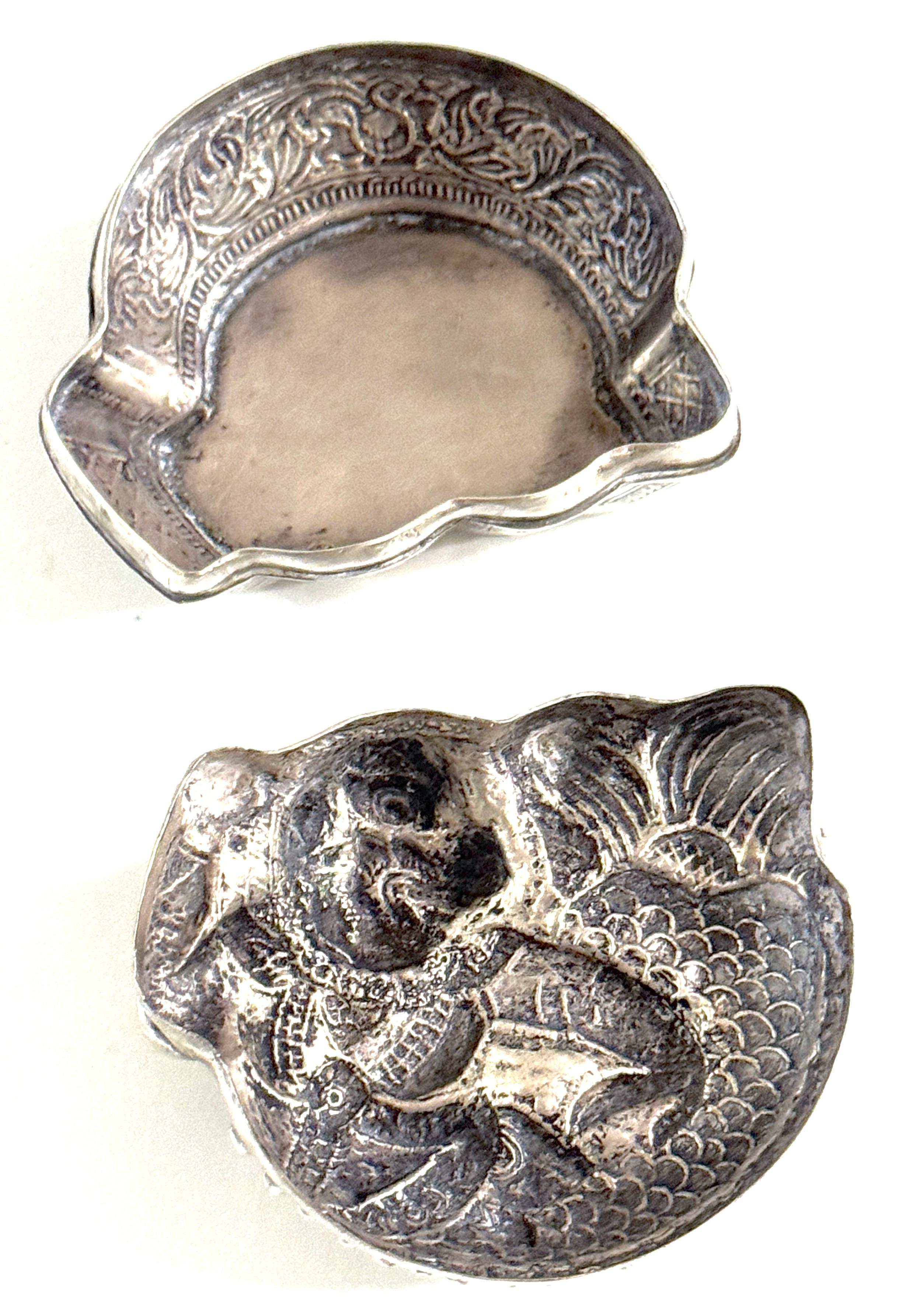 19th/20th C. Repoussé Silver Box Mythical Guardian Figure, Tibet or South India For Sale 4