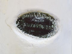 19th-20th Century American Glazed Terracotta Bust of Robert Burns, Labeled NY