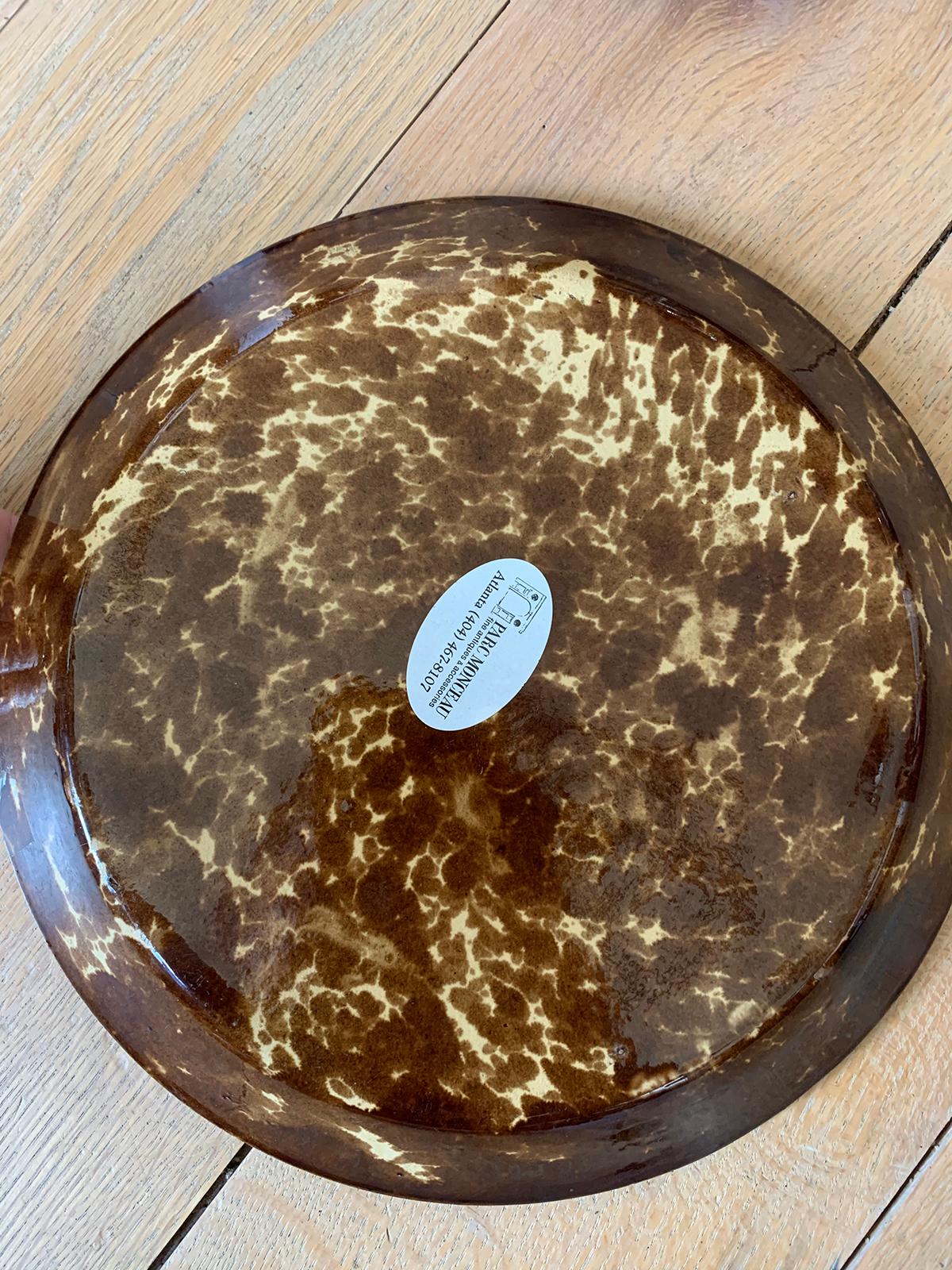 19th-20th Century Bennington Ware Round Platter For Sale 3