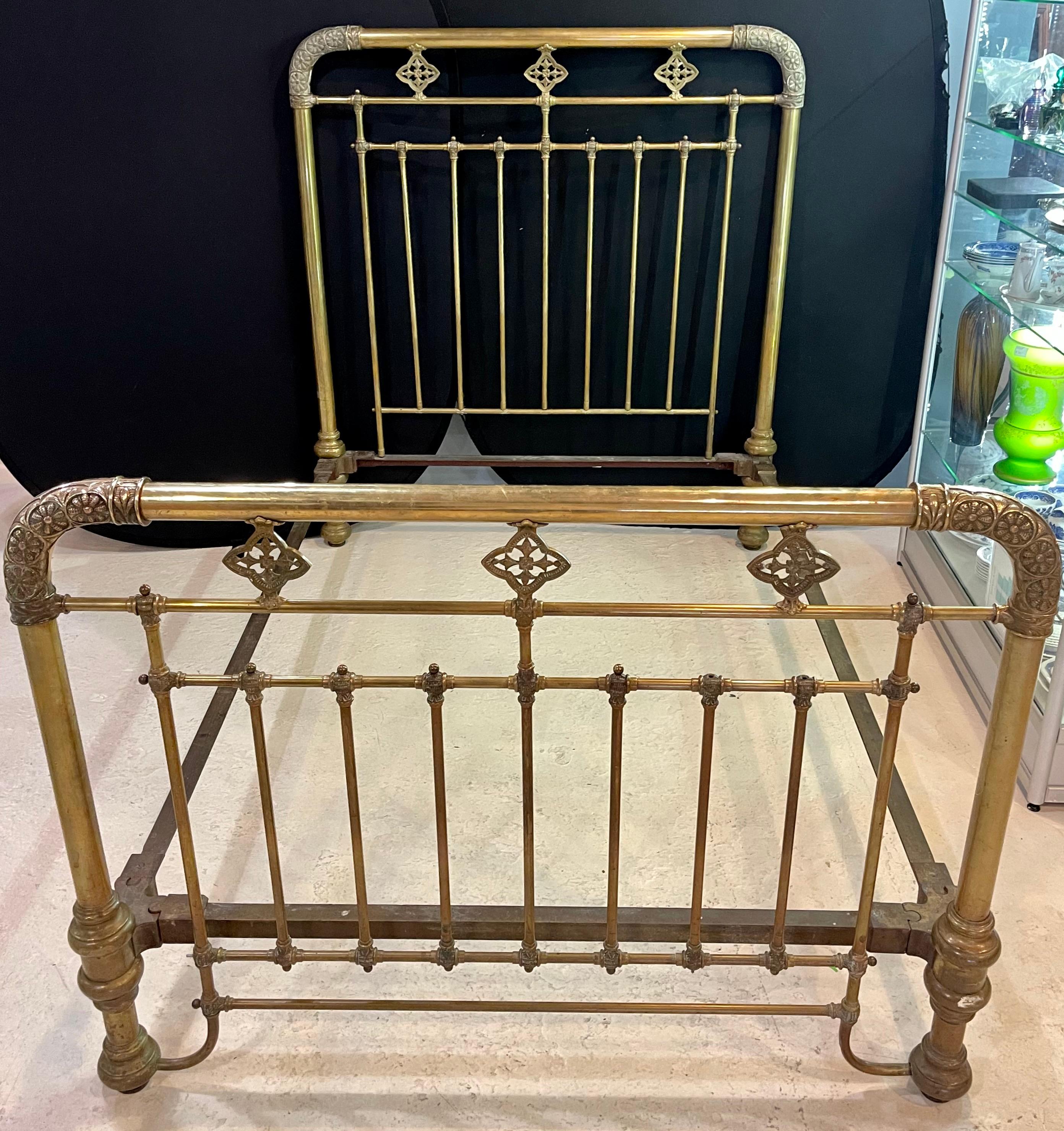 American Classical 19th-20th Century Brass Bed Frame, Full Sized