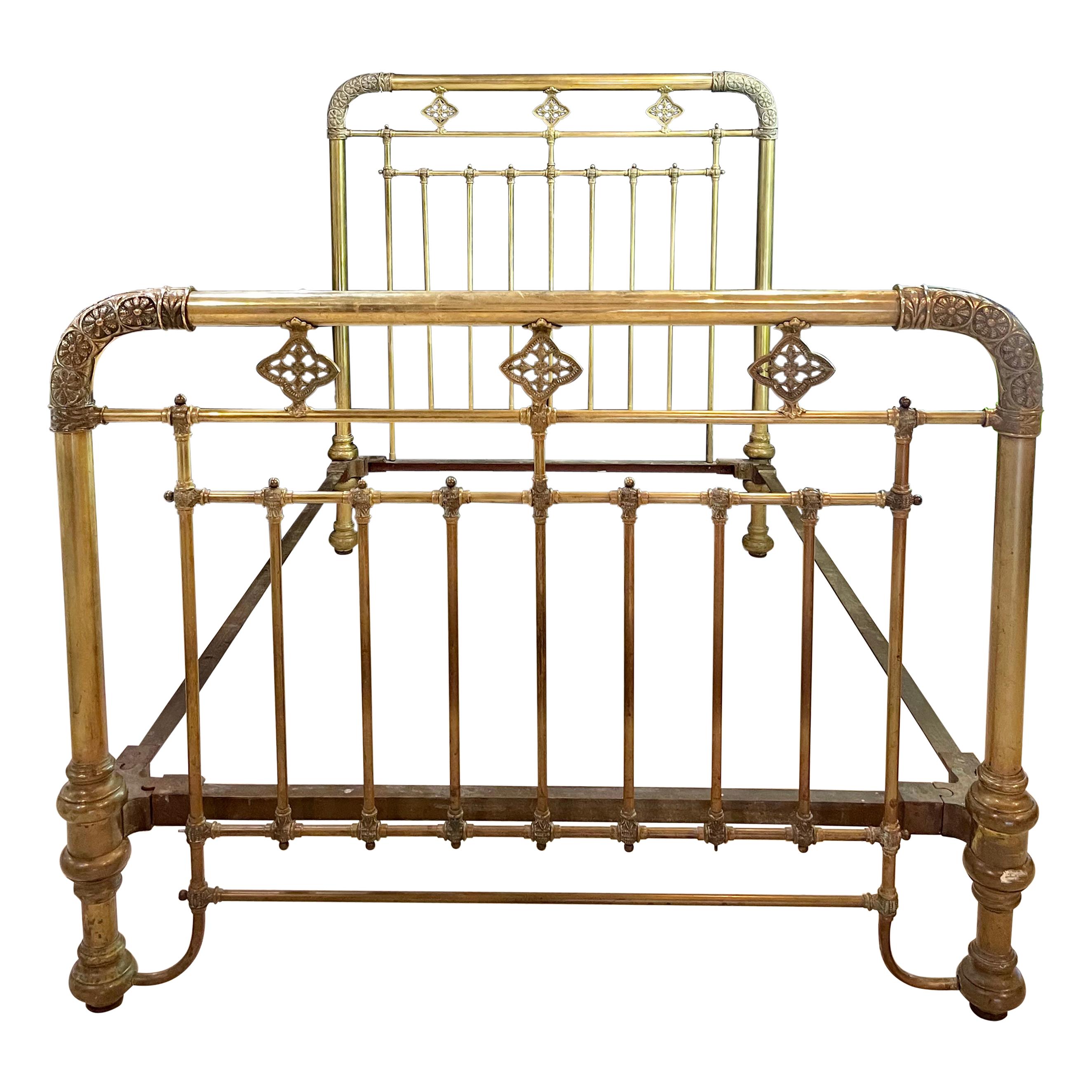 19th-20th Century Brass Bed Frame, Full Sized