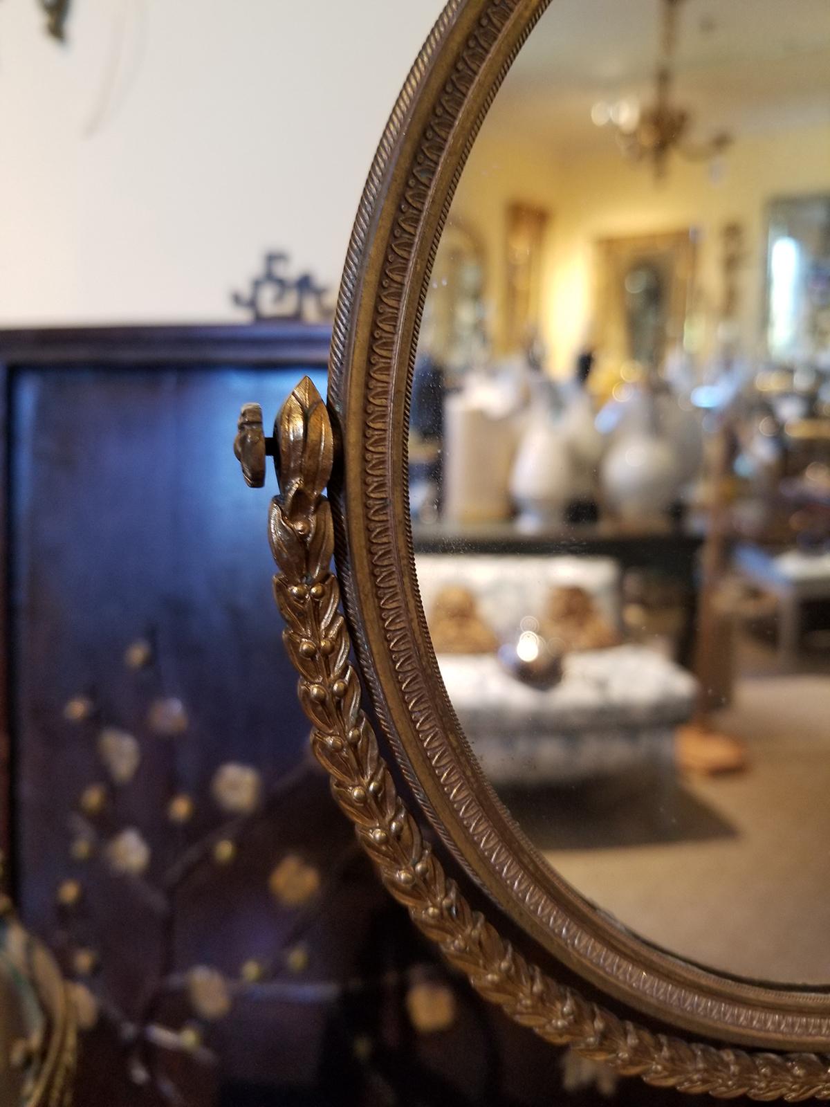 19th-20th Century Bronze Dressing Table Mirror 2