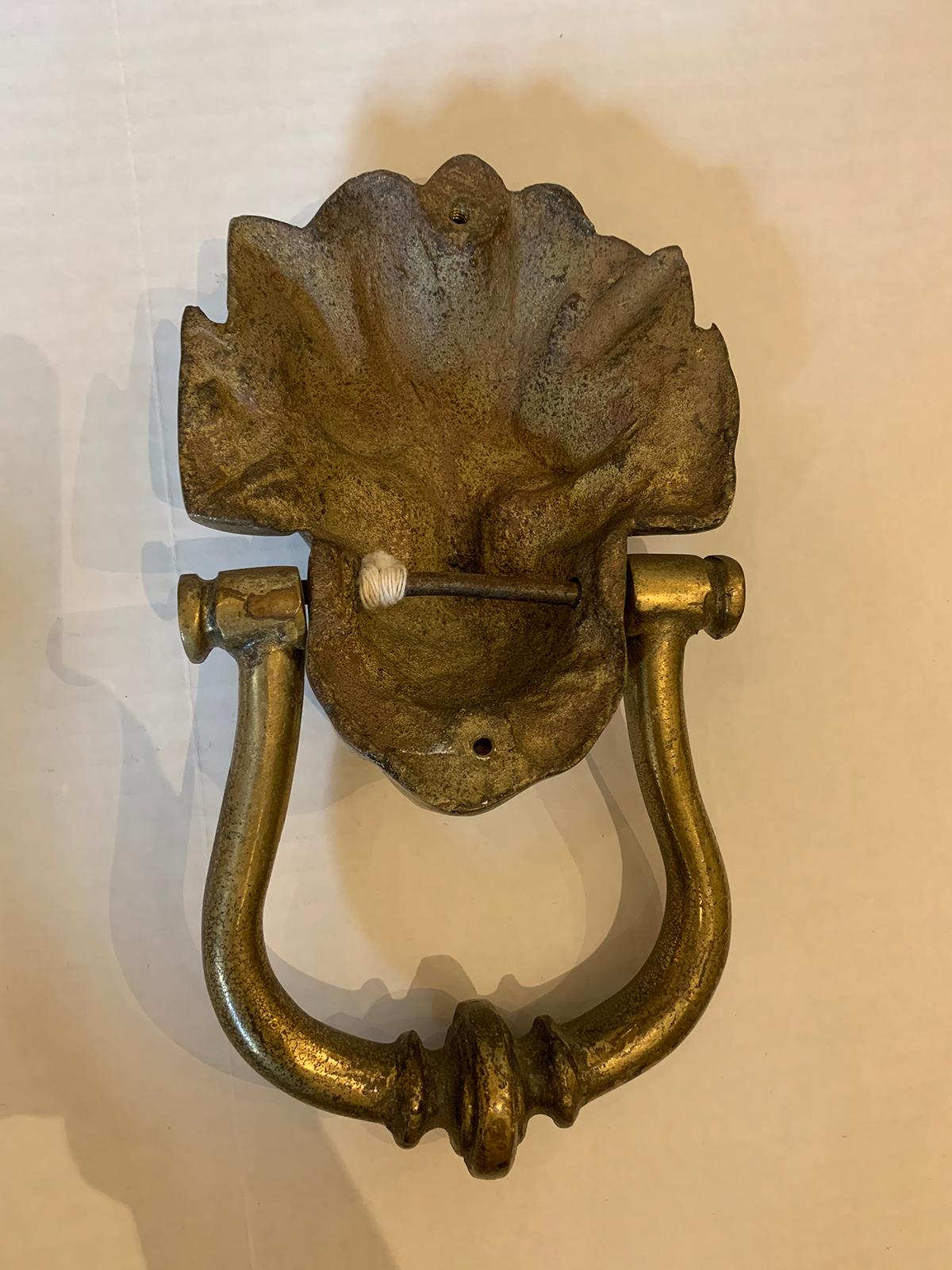 19th-20th Century Bronze Lion Door Knocker with Strike 6