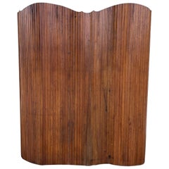 Antique 19th-20th Century Brown Danish Beechwood Room Divider, Scandinavian Screen