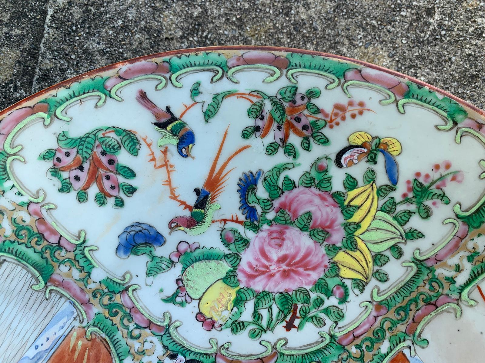 19th-20th Century Chinese Rose Medallion Porcelain Charger 7