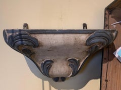 19th-20th Century Continental Hand Carved and Painted Wood Bracket Custom Finish