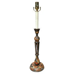 19th-20th Century Continental Kashmiri Candlestick as Lamp