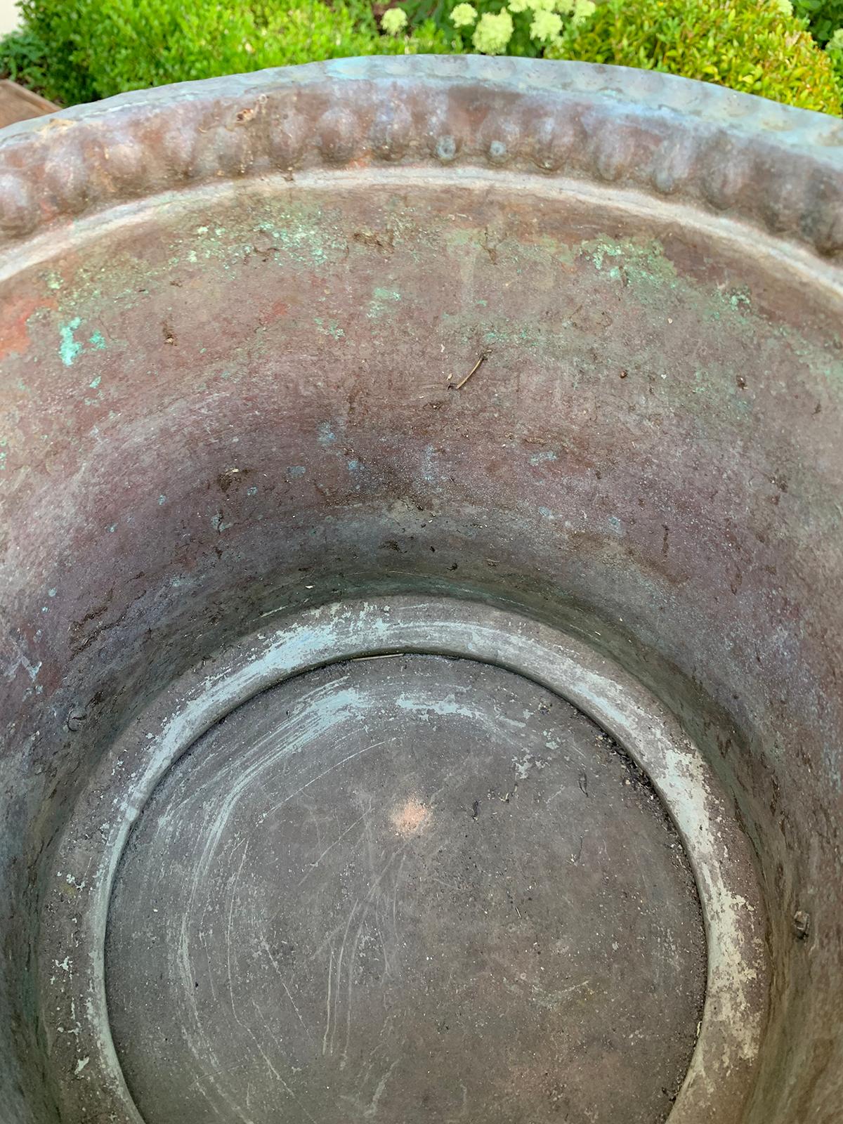 19th-20th Century Copper Cachepot with Handles 7