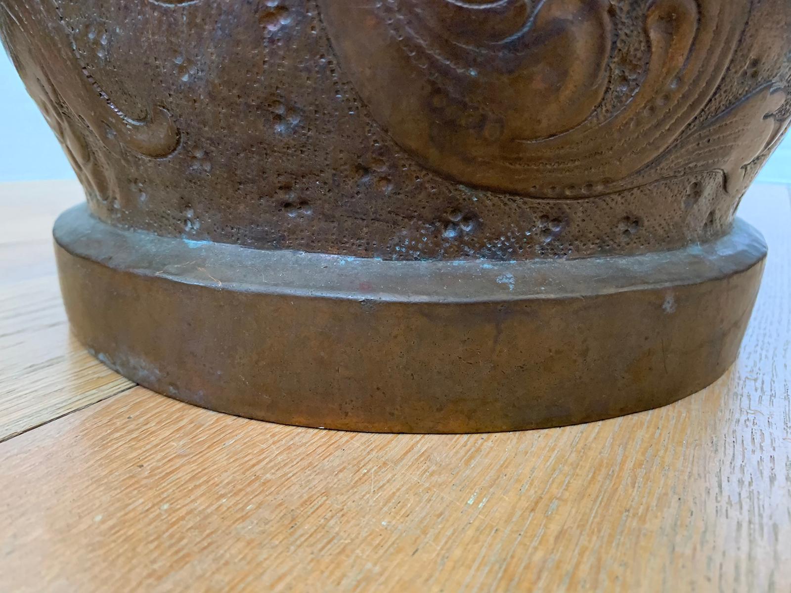 19th-20th Century Eastern Continental Copper Watering Can with Lid For Sale 6
