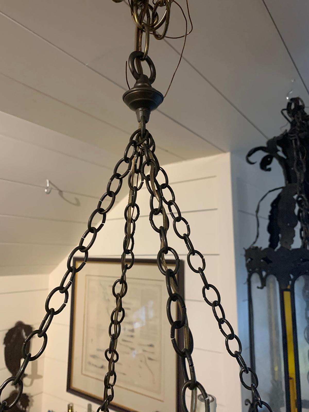 19th-20th Century Empire Style Bronze Chandelier For Sale 11