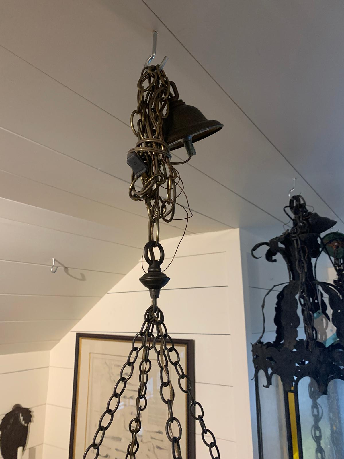 19th-20th Century Empire Style Bronze Chandelier For Sale 12