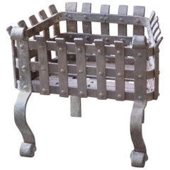 Antique 19th-20th Century English Fireplace Grate or Fire Basket