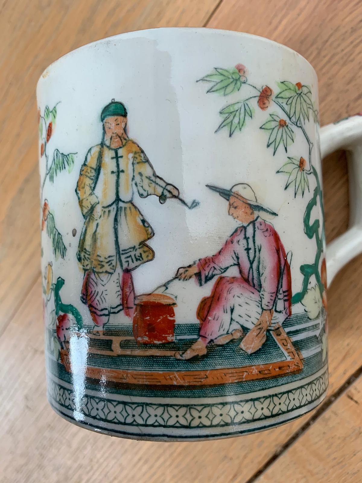 19th-20th Century English Porcelain Mug, Unmarked 7