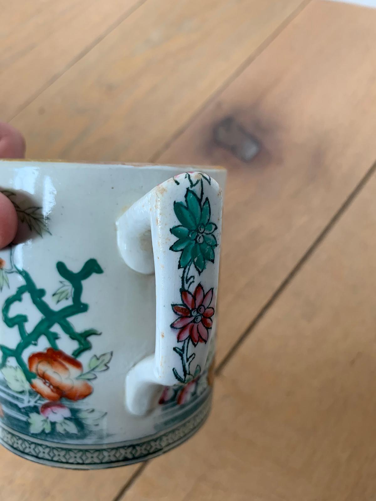 19th-20th Century English Porcelain Mug, Unmarked 1