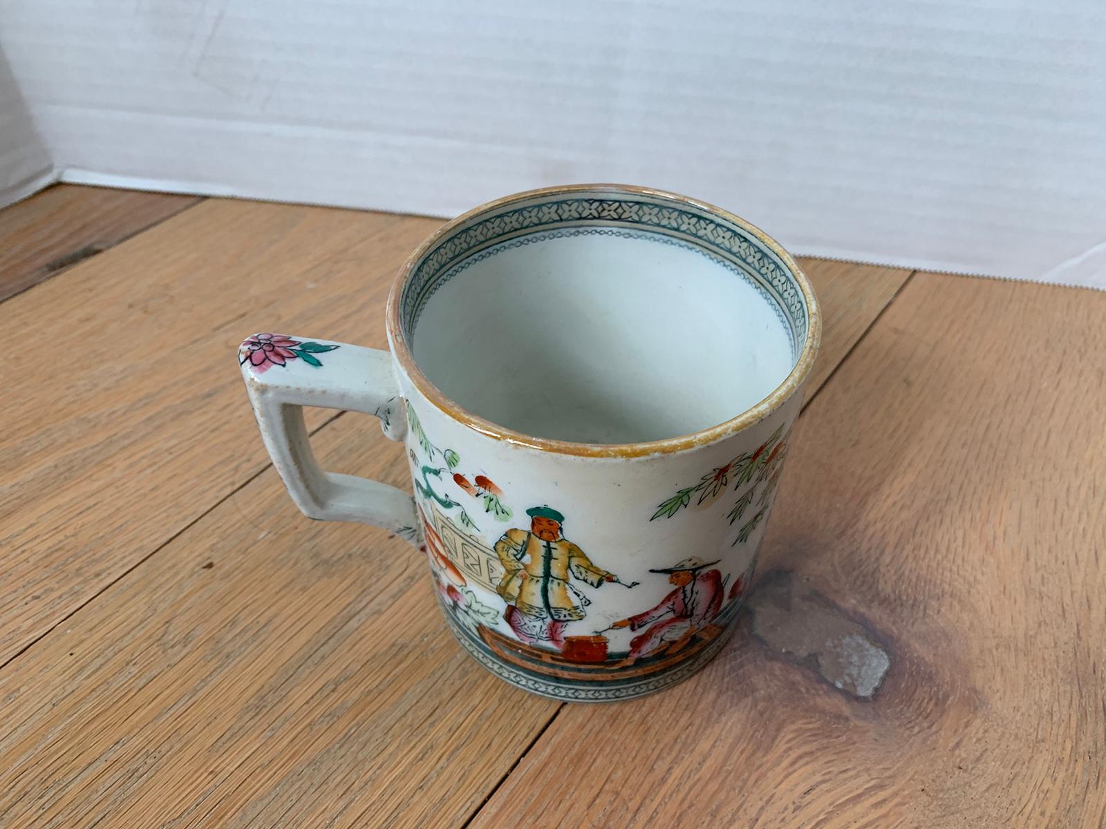 19th-20th Century English Porcelain Mug, Unmarked 2
