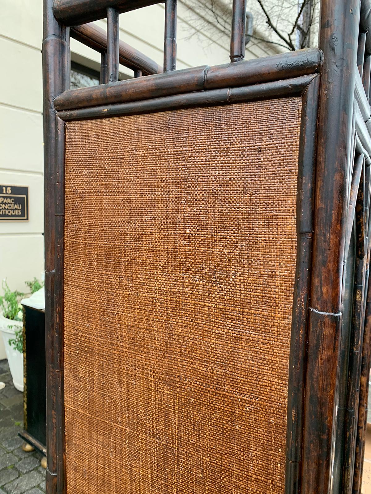 19th-20th Century English Tall Bamboo Cabinet or Bibliotheque with Glass Doors 7
