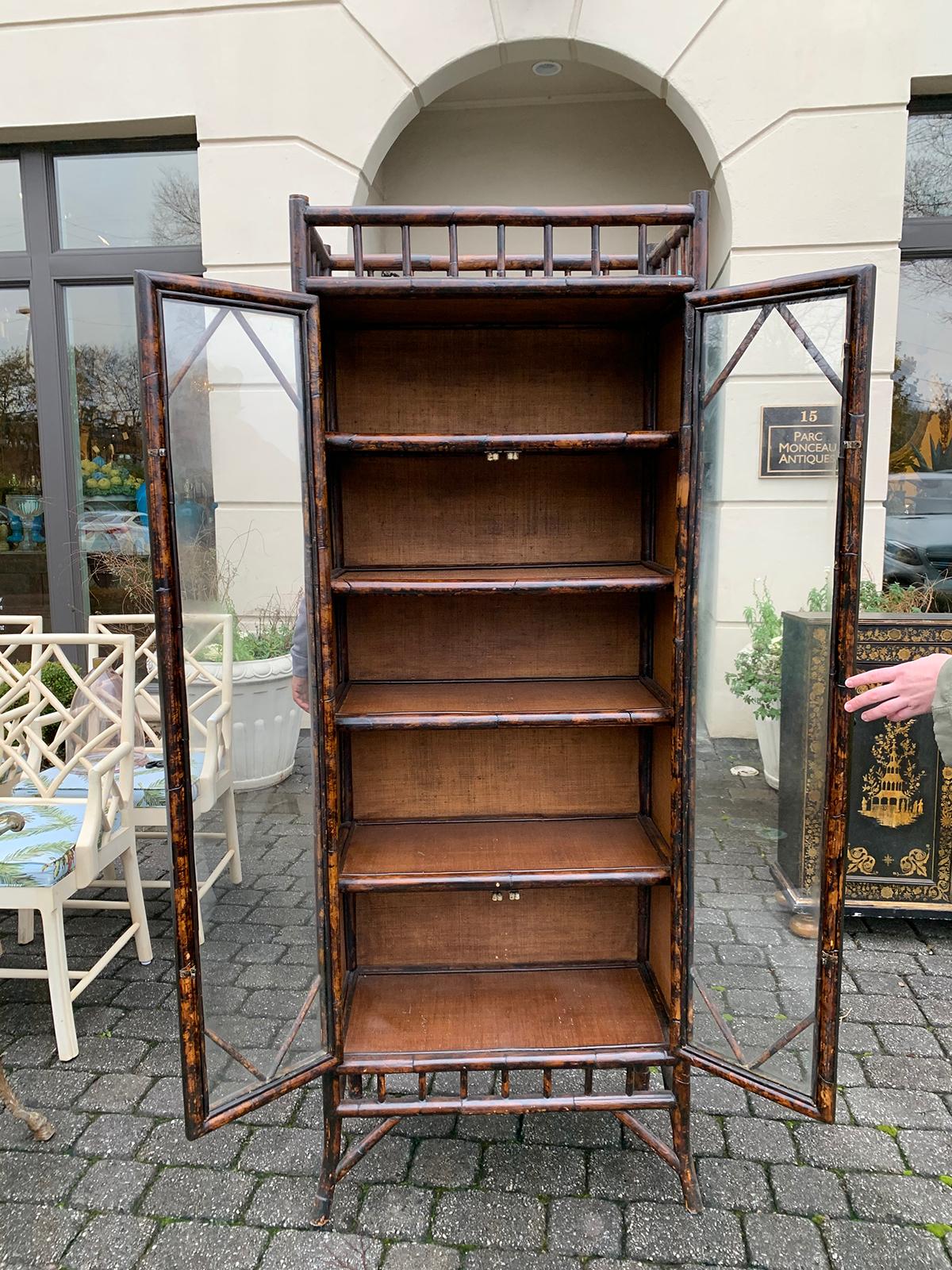 vintage bamboo cabinet