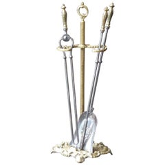 19th-20th Century English Victorian Companion Set or Fireplace Tools