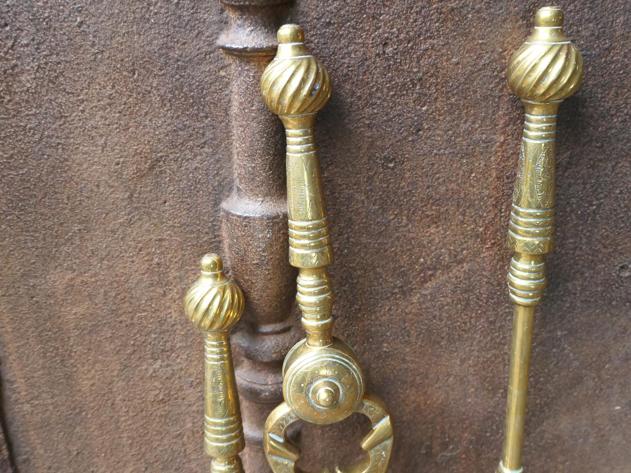 19th-20th Century French Art Nouveau Fireplace Tools or Fire Tools For Sale 11