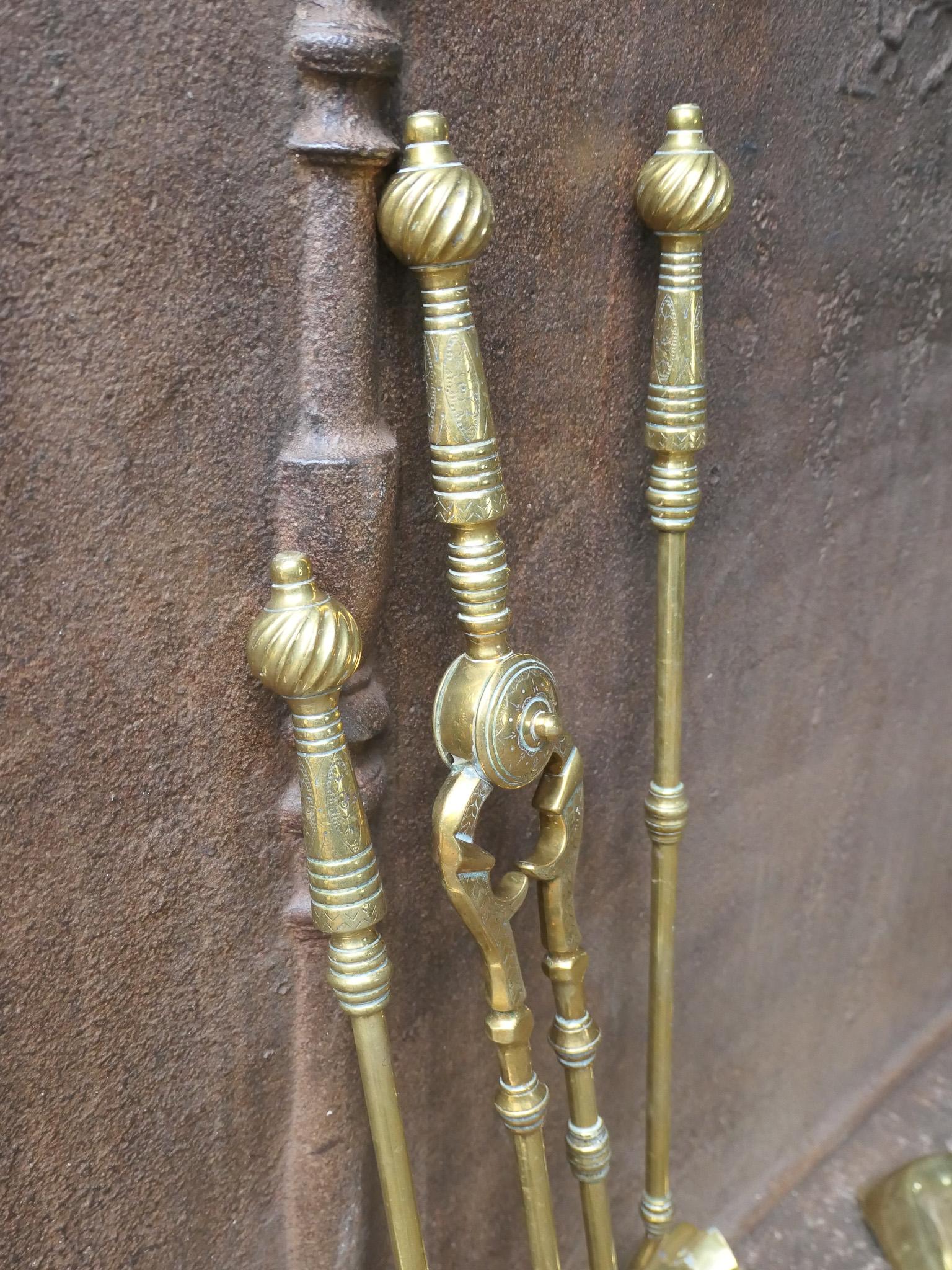 19th-20th Century French Art Nouveau Fireplace Tools or Fire Tools For Sale 14