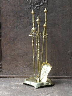 19th-20th Century French Art Nouveau Fireplace Tools or Fire Tools