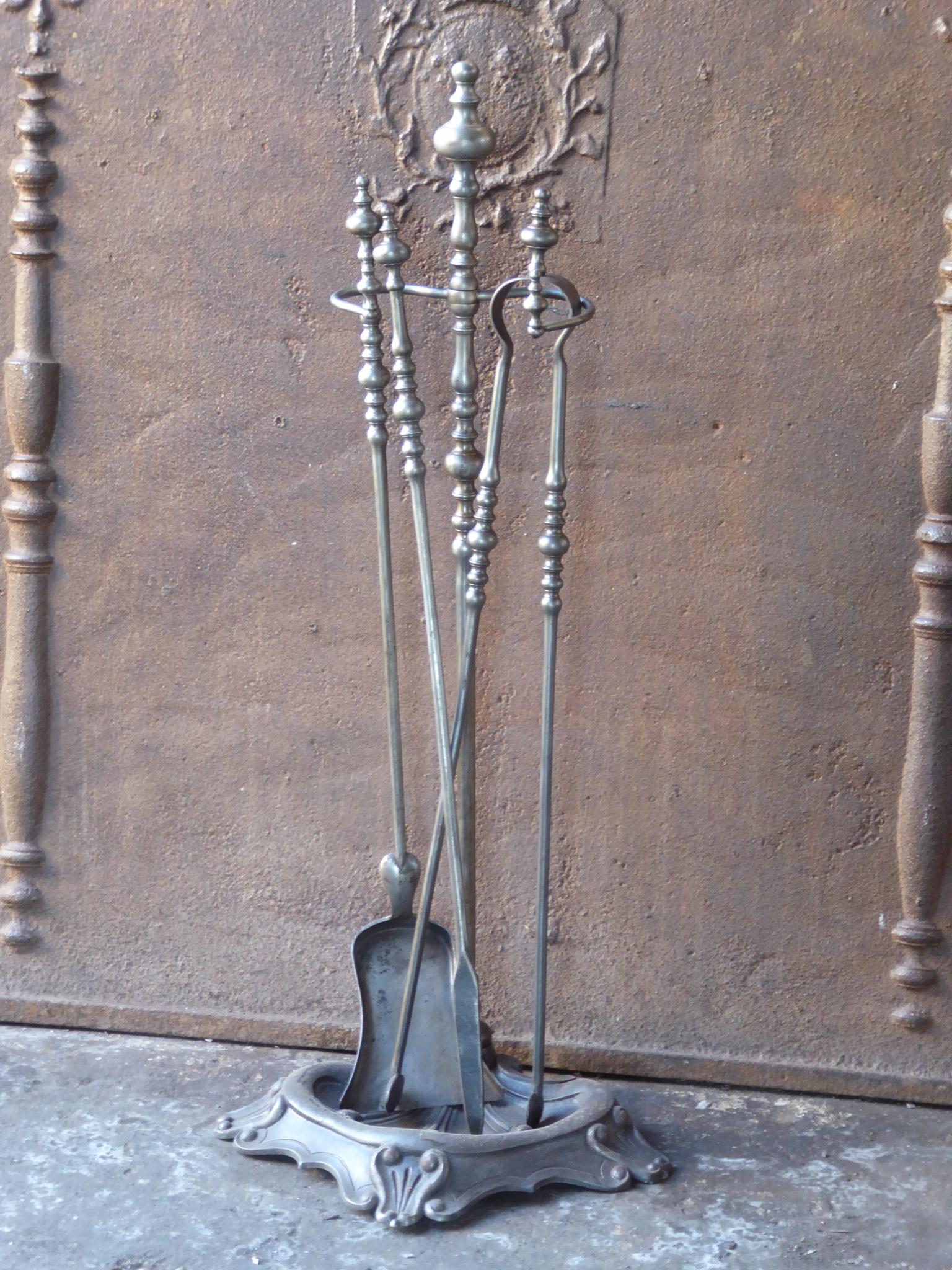 Cast 19th Century French Napoleon III Fireplace Tools or Fire Tools
