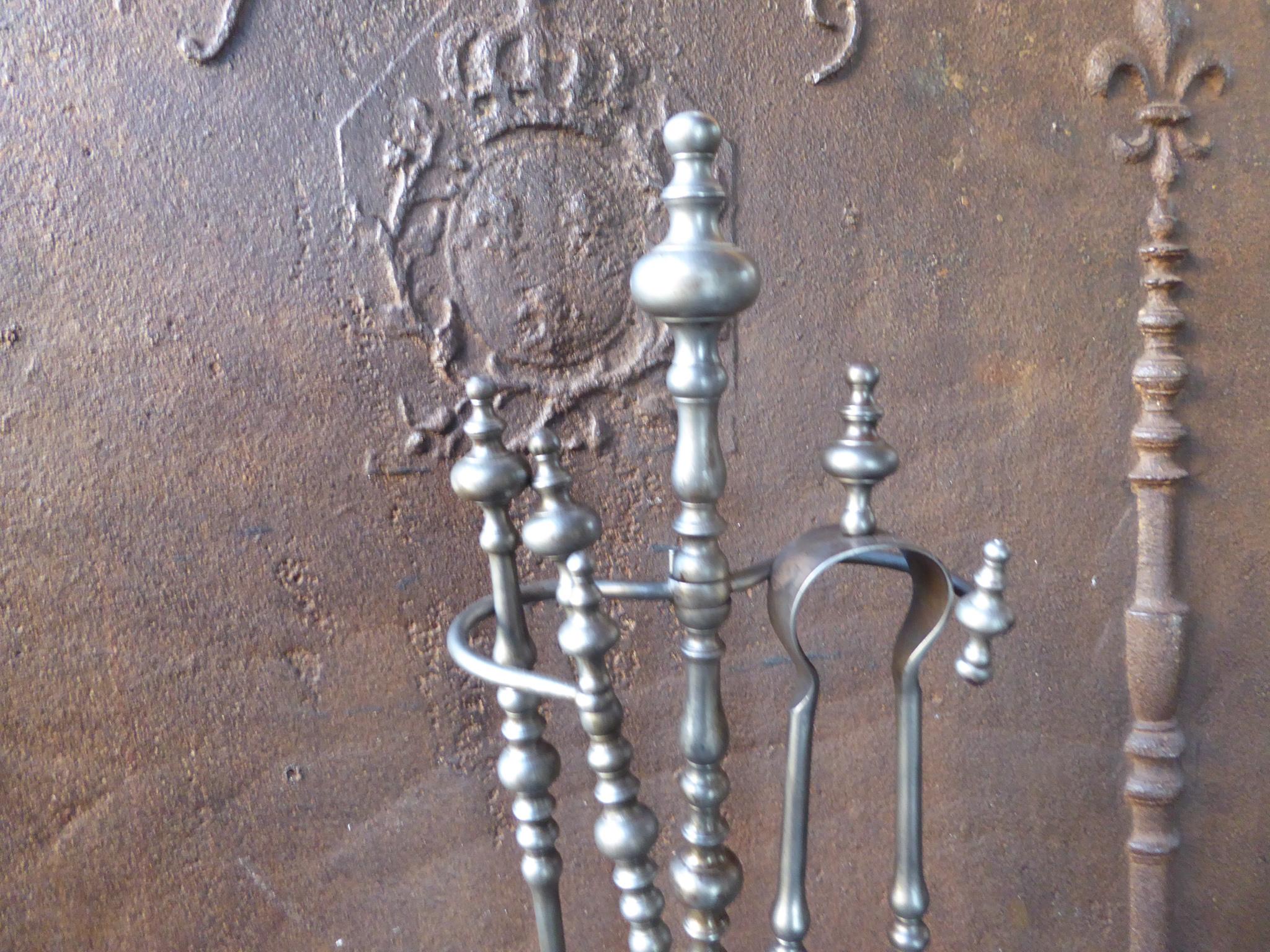 Iron 19th Century French Napoleon III Fireplace Tools or Fire Tools