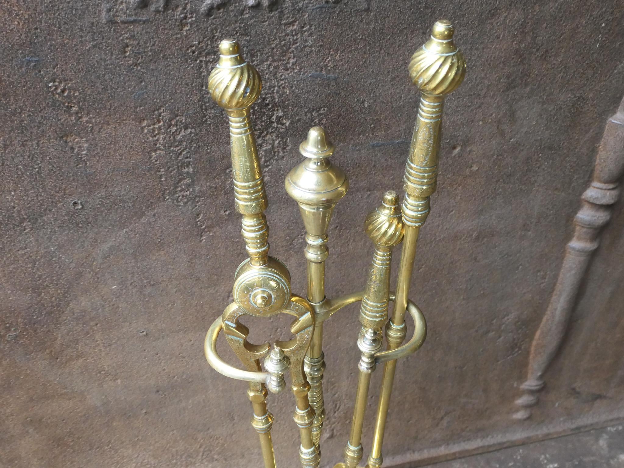 19th-20th Century French Art Nouveau Fireplace Tools or Fire Tools For Sale 5