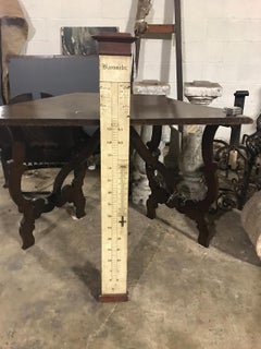 19th Century French Hand Painted Stick Decorative Barometer