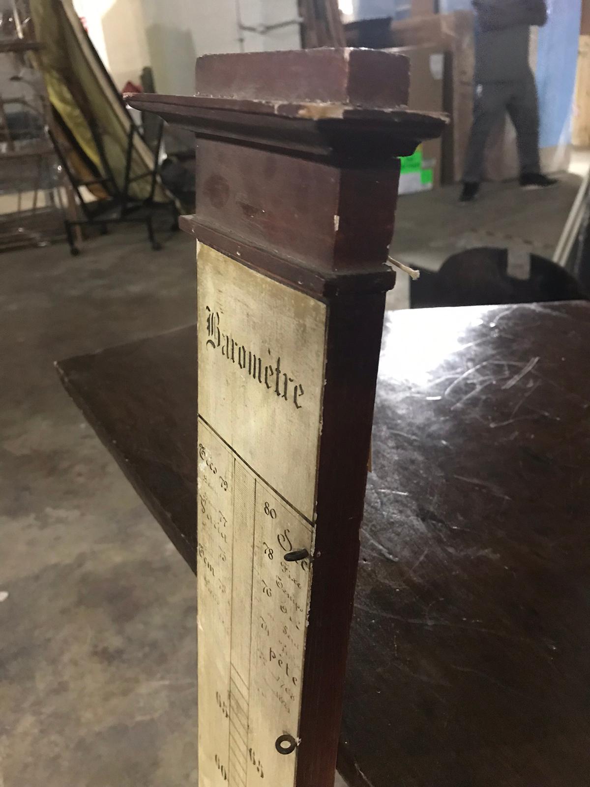 19th Century French Hand Painted Stick Decorative Barometer In Good Condition For Sale In Atlanta, GA