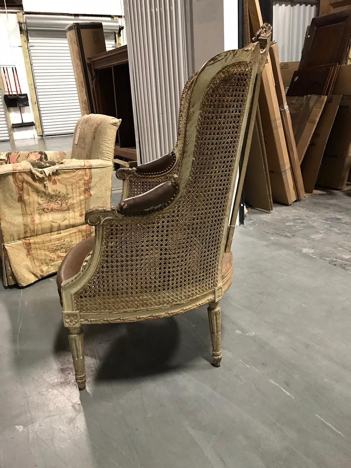 19th-20th Century French Caned Armchair 8