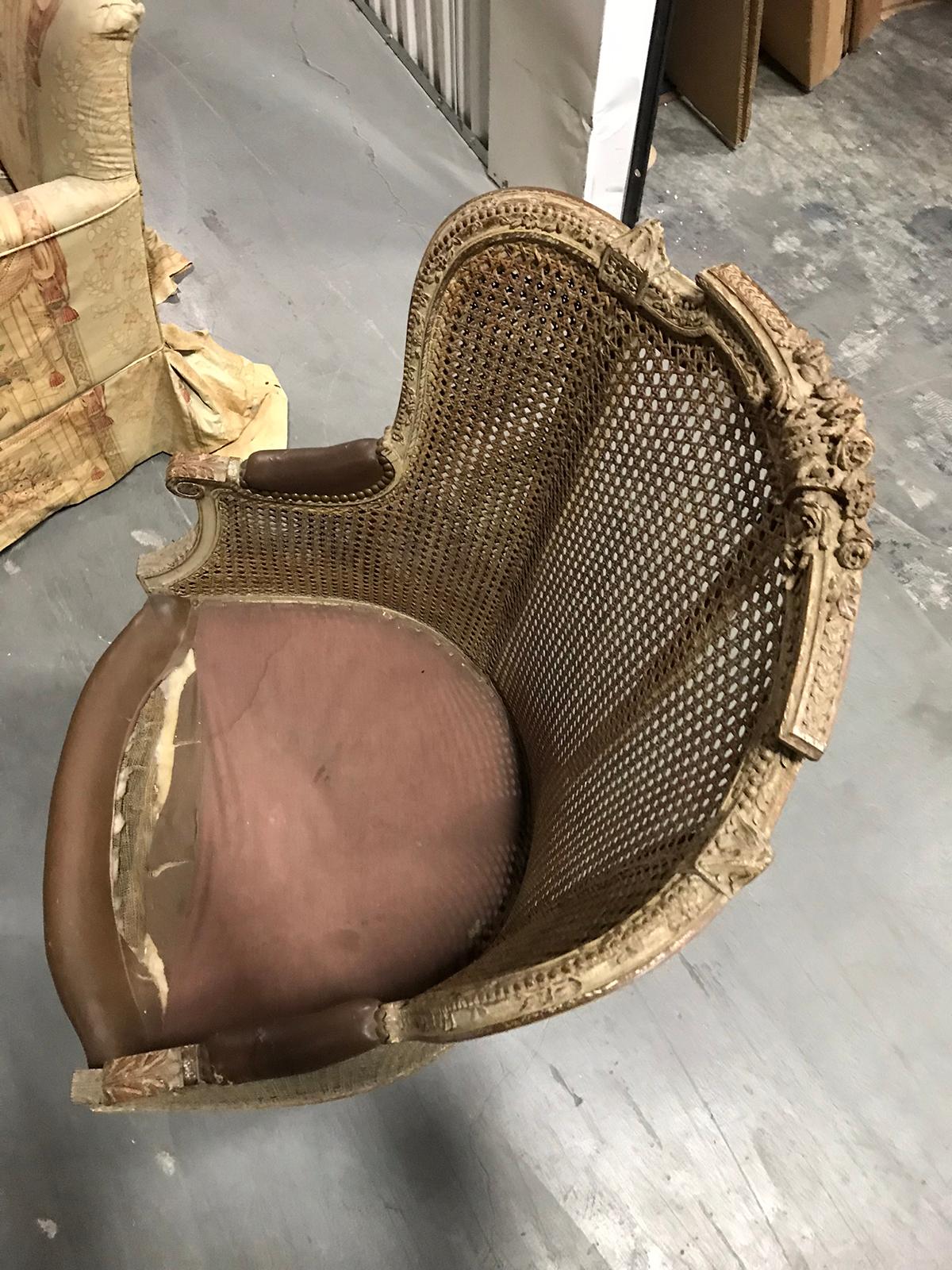 19th-20th Century French Caned Armchair 9
