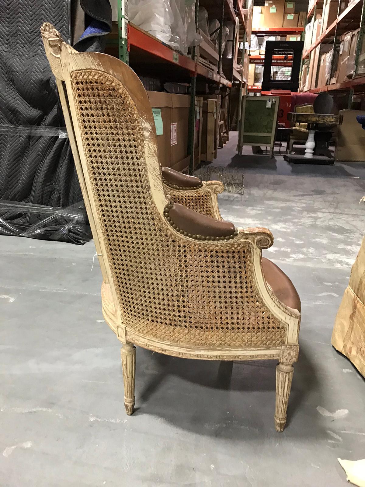 19th-20th Century French Caned Armchair In Good Condition In Atlanta, GA