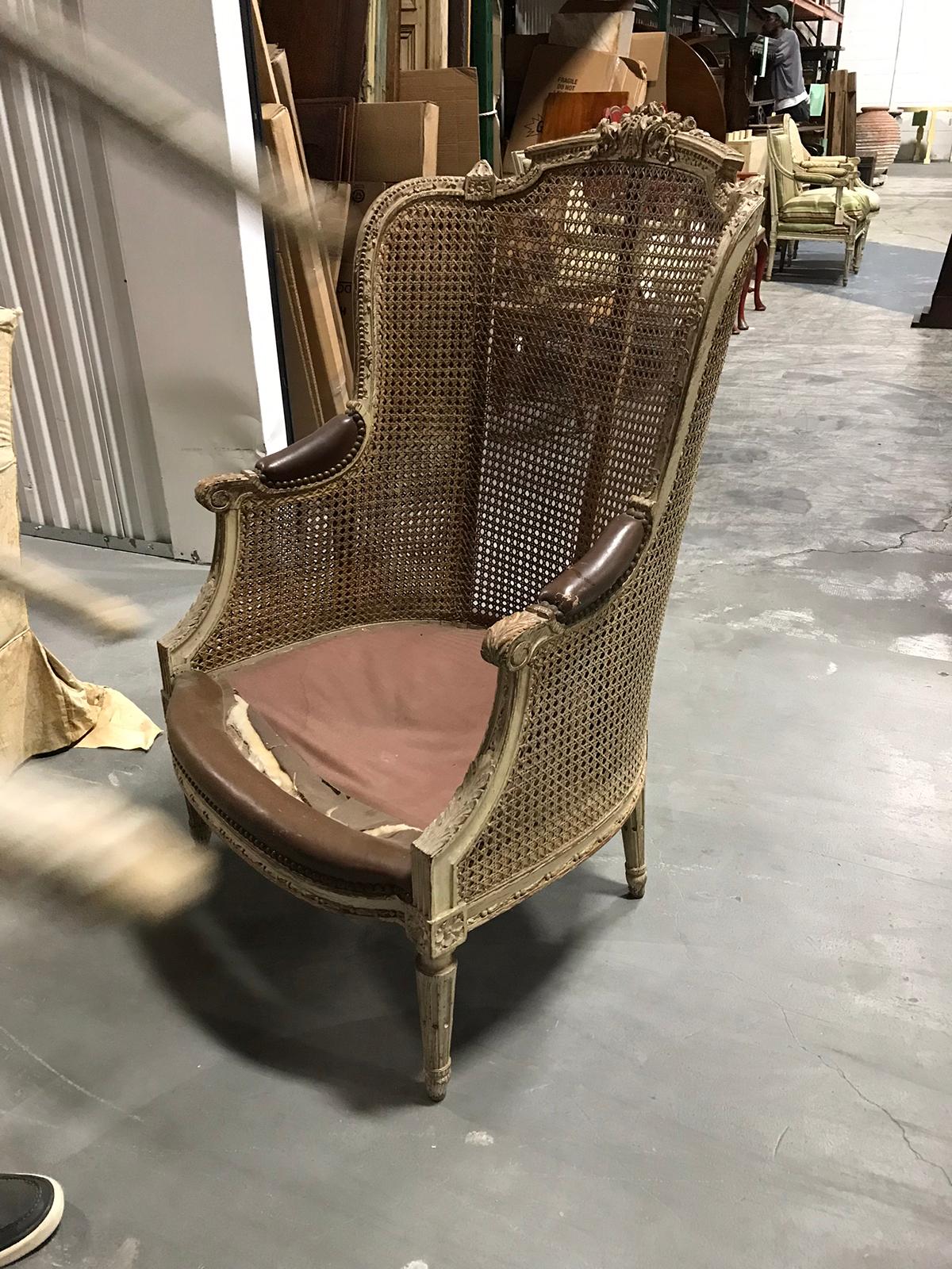 19th-20th Century French Caned Armchair 1
