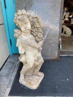 19th-20th Century French Four Seasons Stone Putti Garden Statue