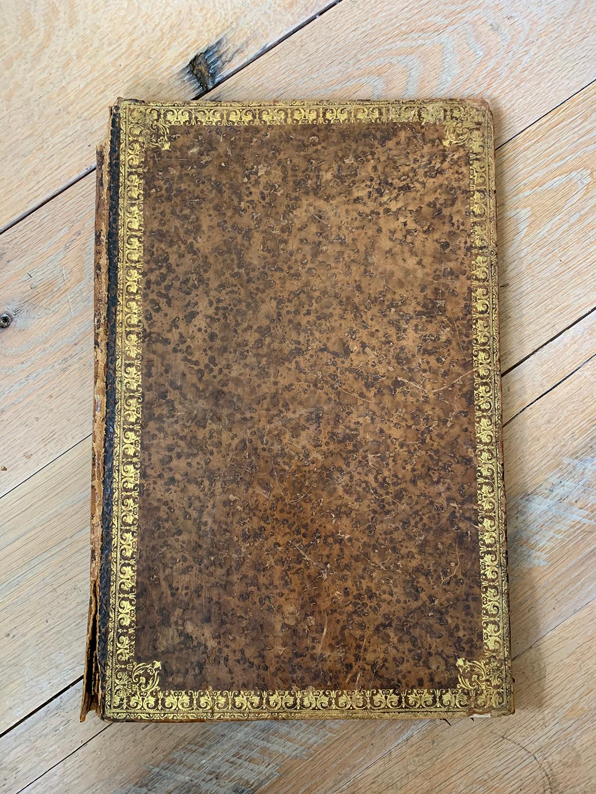 19th-20th Century French Leather Folio In Fair Condition In Atlanta, GA