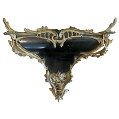 19th-20th Century French Ormolu Mounted Ebonized Wall Bracket