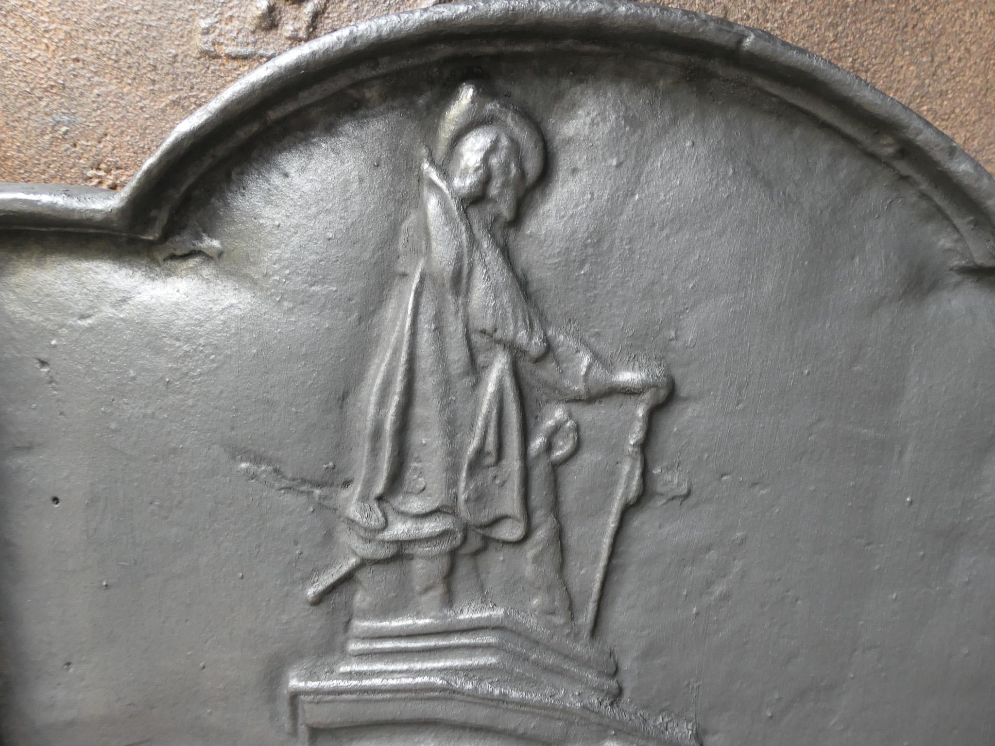19th-20th Century French 'D'Artagnan' Fireback In Good Condition For Sale In Soest, NL