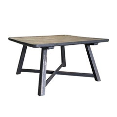 19th - 20th Century French Provencal Pinewood Sofa Table - Antique Farm Table