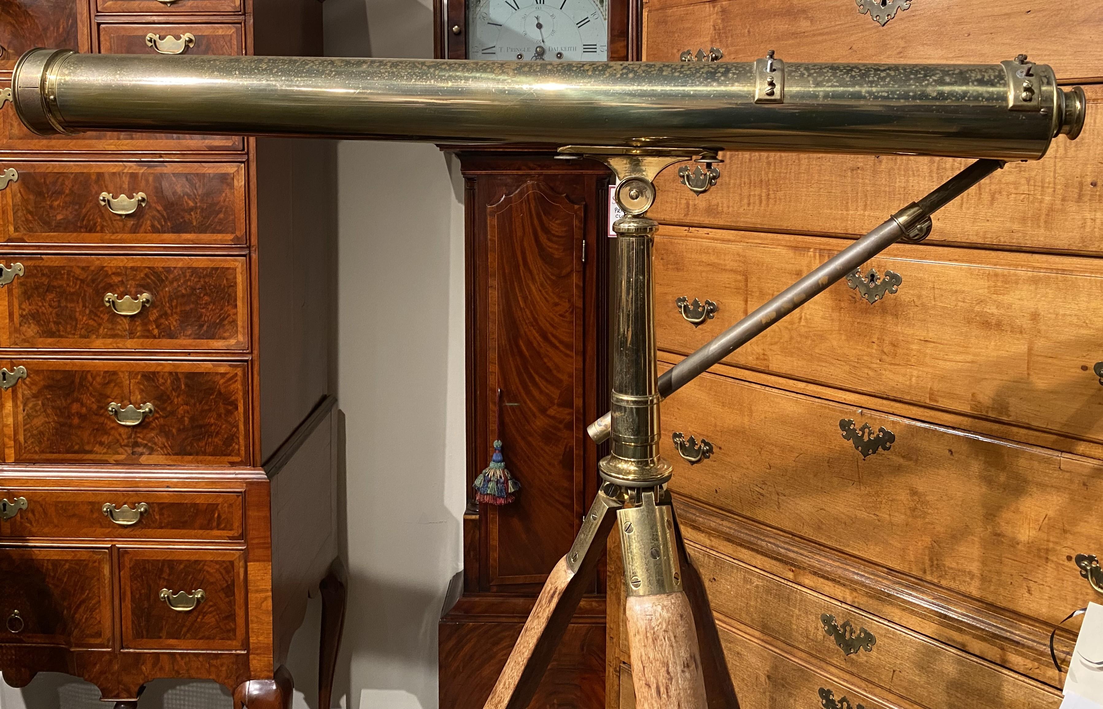19th/20th Century Hammersley London Brass Telescope or Spyglass on Tripod 11