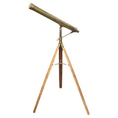 Antique 19th/20th Century Hammersley London Brass Telescope or Spyglass on Tripod