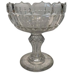19th-20th Century Irish Crystal Compote or Pedestal Bowl