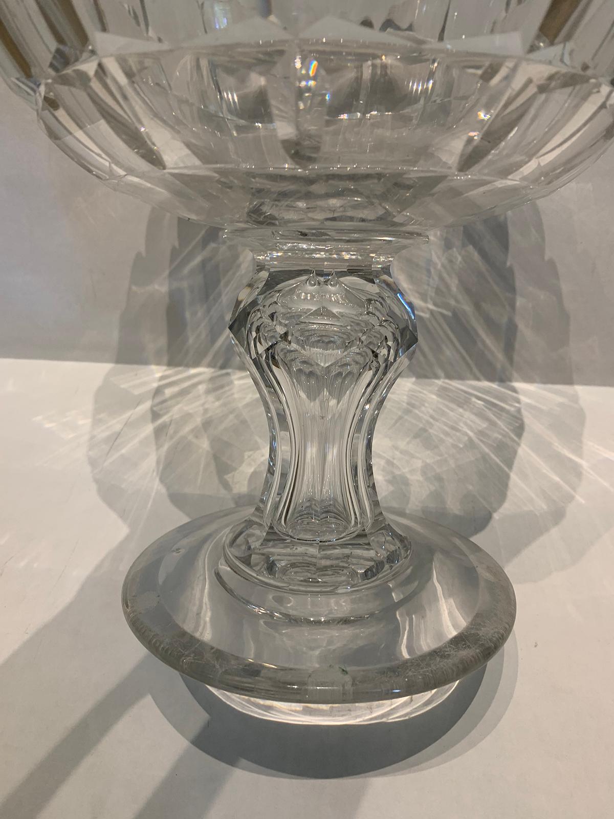 19th-20th Century Irish Crystal Compote or Pedestal Bowl 4