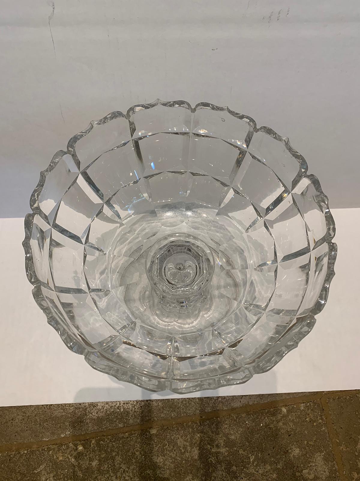 Northern Irish 19th-20th Century Irish Crystal Compote or Pedestal Bowl