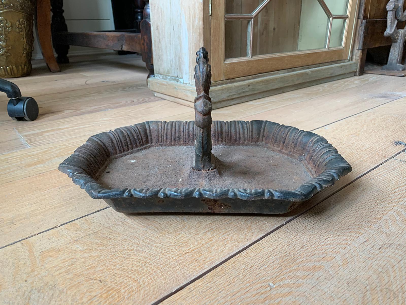 19th-20th century iron boot scrape.
